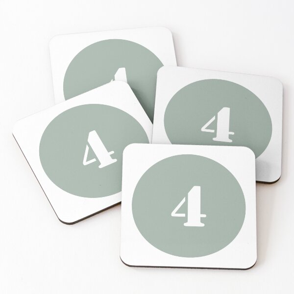 Item preview, Number Four (4) in Olive Green Circle designed and sold by Ching Teoh.