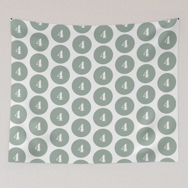 Item preview, Number Four (4) in Olive Green Circle designed and sold by Ching Teoh.