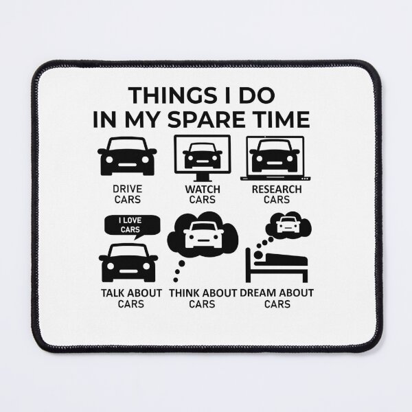 Item preview, Things I Do In My Spare Time - Cars designed and sold by Bubble Co Clothing and Accessories.