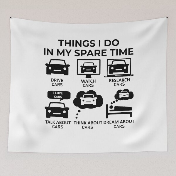 Item preview, Things I Do In My Spare Time - Cars designed and sold by Bubble Co Clothing and Accessories.