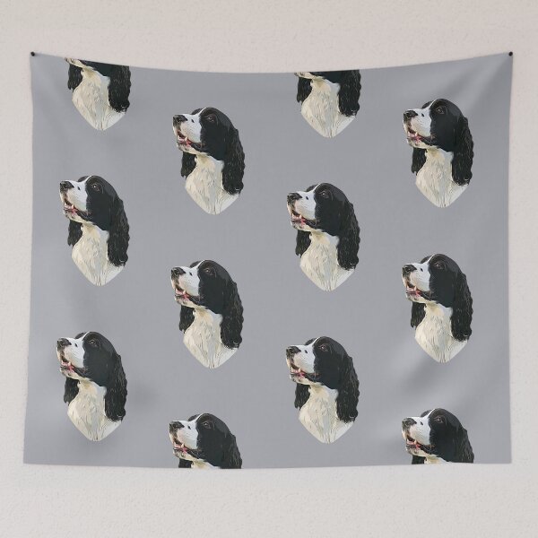 Item preview, Springer Spaniel Black and White designed and sold by ElegantCat.