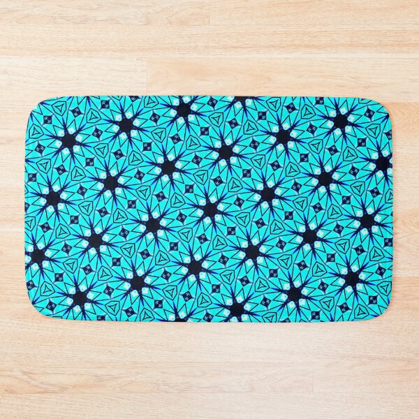 Item preview, Aqua Black Floral Seamless Pattern Print designed and sold by protegra.