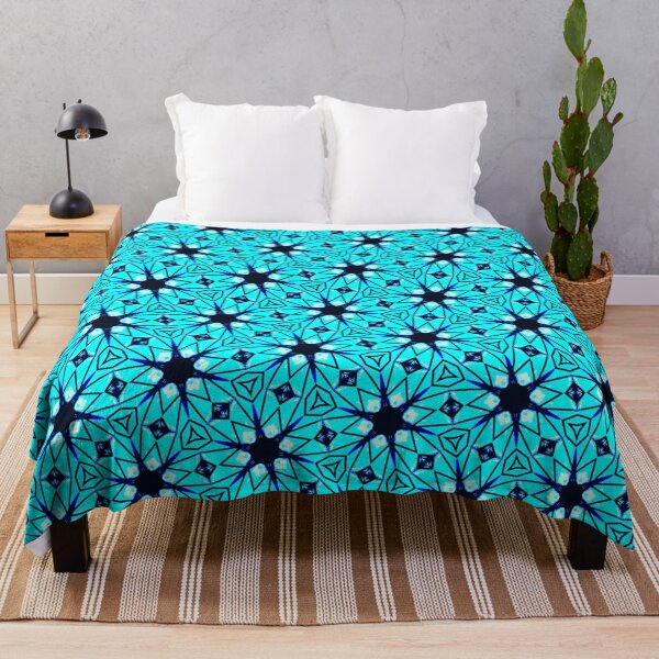 Item preview, Aqua Black Floral Seamless Pattern Print designed and sold by protegra.