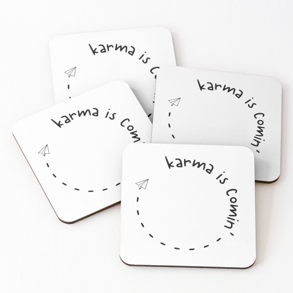 Item preview, Karma is Coming Quote Design Karmic cycle religious quotes designed and sold by ZenDesigner.