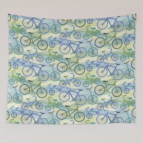 Item preview, Bicycles Blue Green designed and sold by Barbara Pixton.