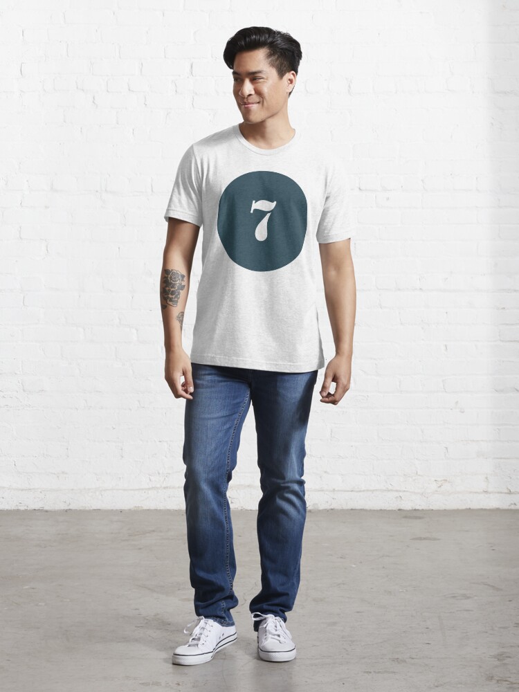 Number Seven (7) in Blue Circle Essential T-Shirt for Sale by Ching Teoh