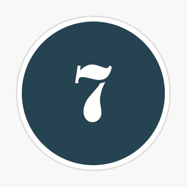 "Number Seven (7) in Blue Circle" Sticker for Sale by SimpleModernSVG ...