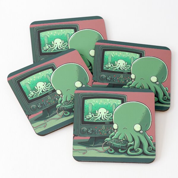 Item preview, Hello Cthulu Playing Videogames designed and sold by djmayhem.