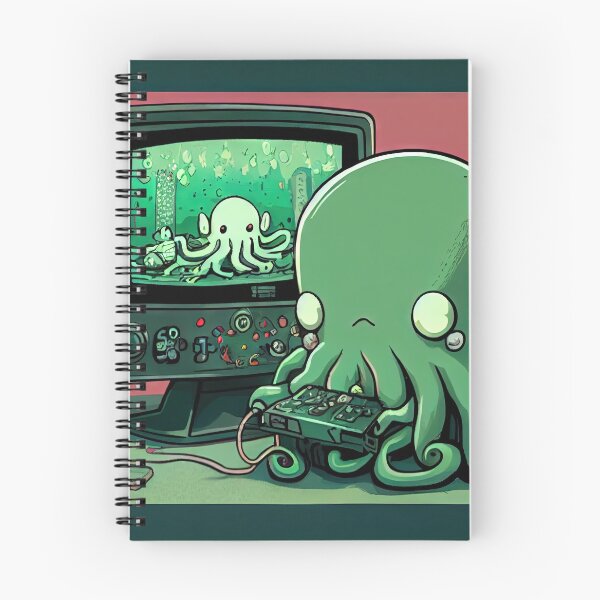 Item preview, Hello Cthulu Playing Videogames designed and sold by djmayhem.
