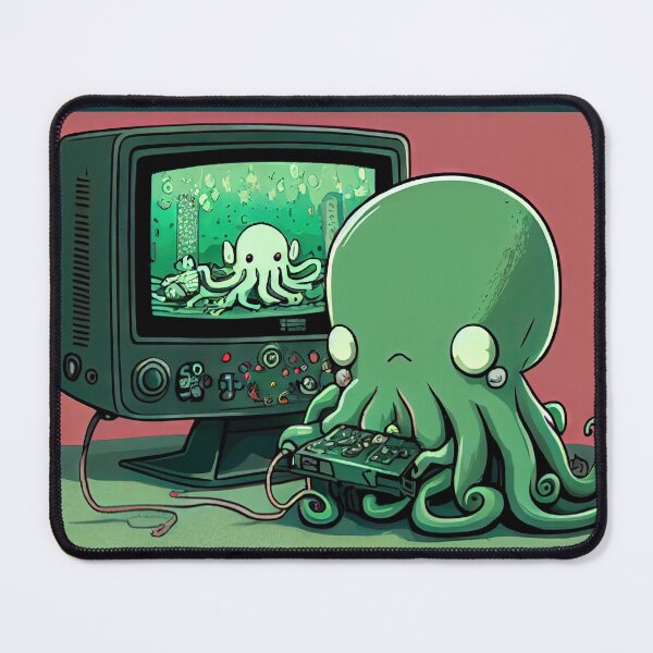 Item preview, Hello Cthulu Playing Videogames designed and sold by djmayhem.