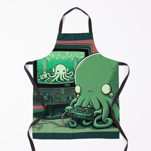 Item preview, Hello Cthulu Playing Videogames designed and sold by djmayhem.