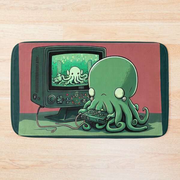 Item preview, Hello Cthulu Playing Videogames designed and sold by djmayhem.