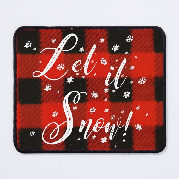 Item preview, Let it Snow! - on Red Buffalo Plaid designed and sold by Kim Arnott.