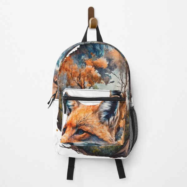 Item preview, Fox and landscape double exposure 04 designed and sold by printiesart.