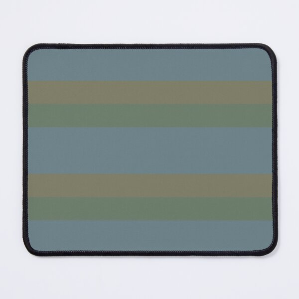 Item preview, Shades of Green and Neutral Blue Wide Horizontal Stripe designed and sold by rhombusOnion.