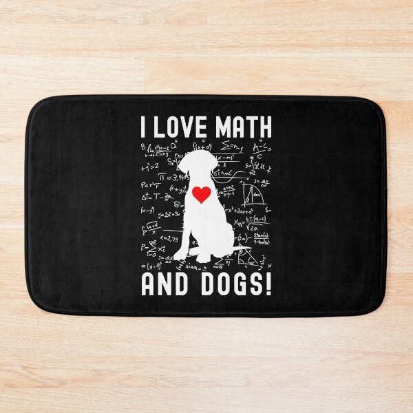 Item preview, I Love Math And Dogs - Dog and Math Lover, Math Lover, Dog Lover, Puppy Lover, Math Nerd designed and sold by jadedscientist.