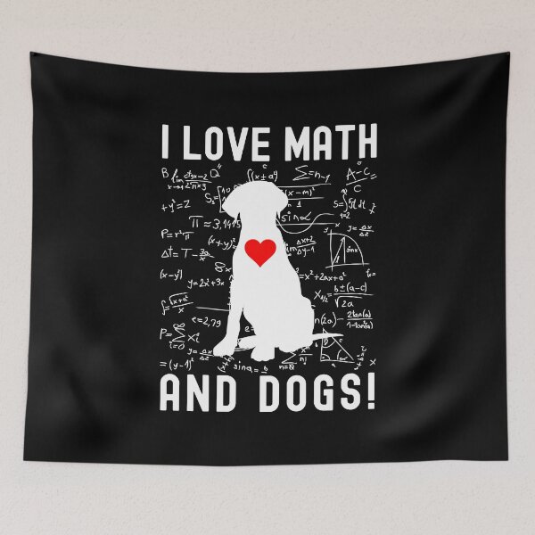 Item preview, I Love Math And Dogs - Dog and Math Lover, Math Lover, Dog Lover, Puppy Lover, Math Nerd designed and sold by jadedscientist.