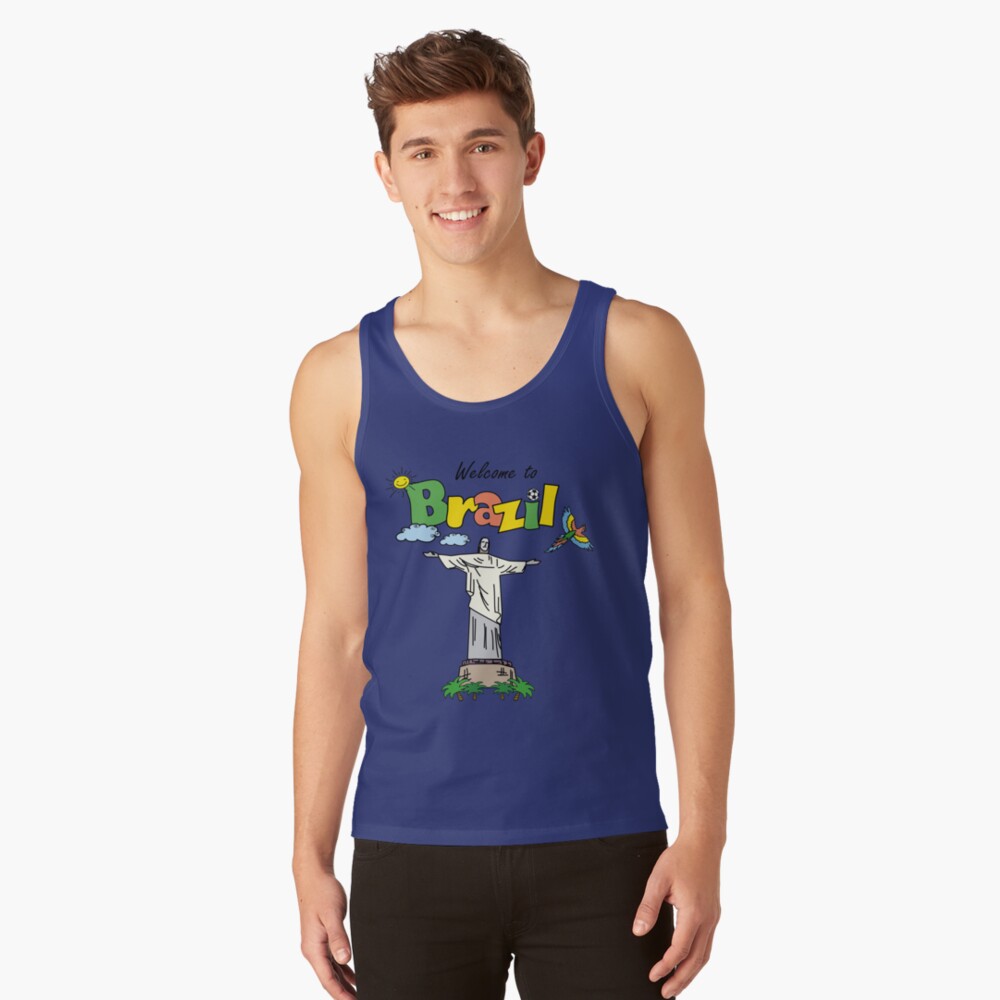 Rio de Janeiro Errejota 021 Funny Brazilian Quote Brasil Tank Top