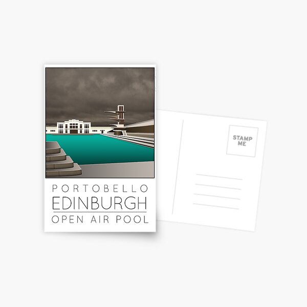 Lido Poster Edinburgh Portobello Postcard