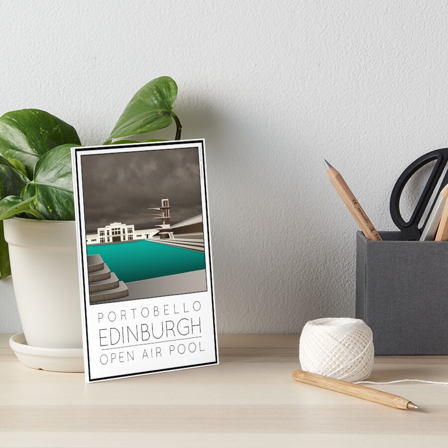 "Lido Poster Edinburgh Portobello" Art Board Print for Sale by