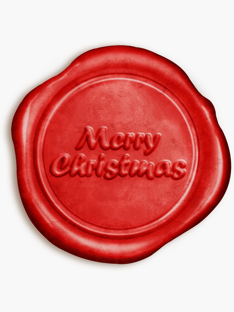 Merry Christmas Wax Seal Sticker Sticker by forthecoolture