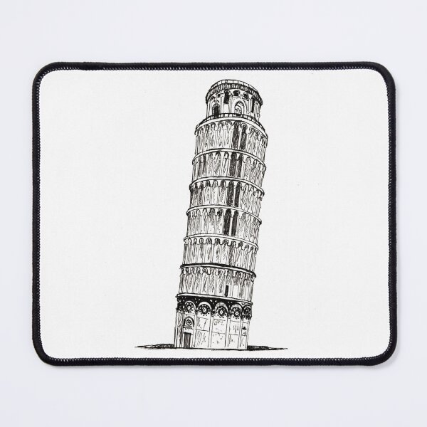 Item preview, Leaning Tower of PISA Italy Pen And Ink Illustration designed and sold by Wall-Art-Sketch.