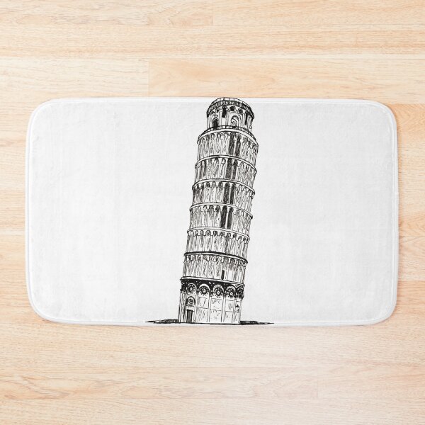Item preview, Leaning Tower of PISA Italy Pen And Ink Illustration designed and sold by Wall-Art-Sketch.