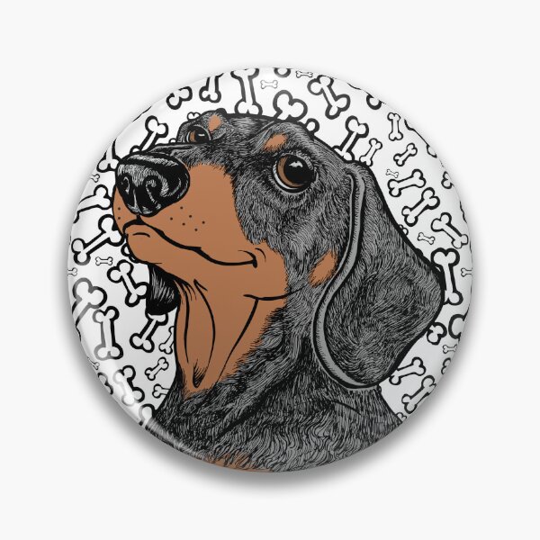 Item preview, Black and Tan Wiener Dog woodcut-look designed and sold by TerryPond.