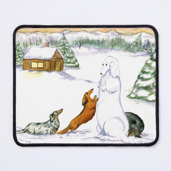 Item preview, Long Haired Dachshunds in Snow designed and sold by TerryPond.