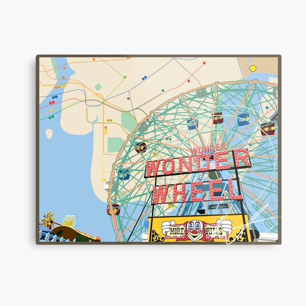 Wonder Wheel Metal Print