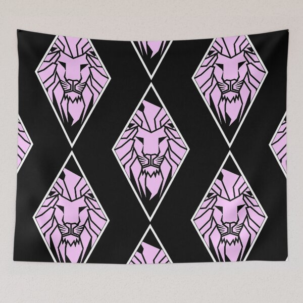 Item preview, PINK LION FRAMED IN A RHOMBUS designed and sold by the Zarock Shop.