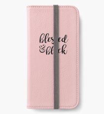 Vinilo o funda para iPhone Bienaventurado y negro
