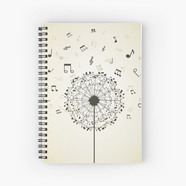 Music a dandelion Spiral Notebook