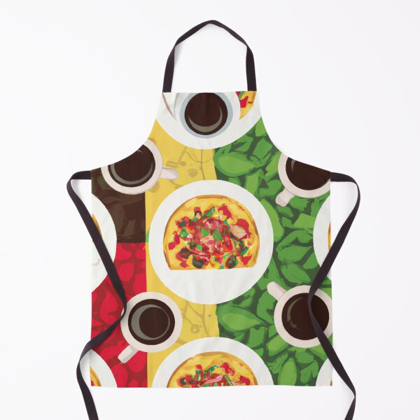 Item preview, Pizza and Cup of Coffee in Pattern designed and sold by theredsharp.