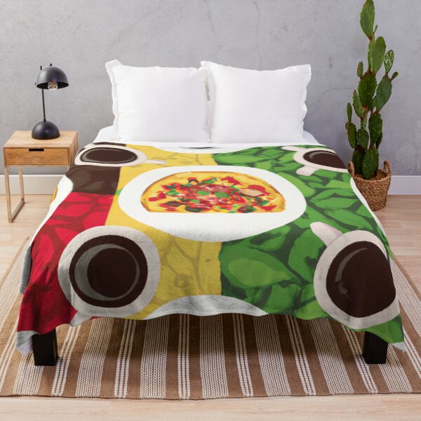 Item preview, Pizza and Cup of Coffee in Pattern designed and sold by theredsharp.