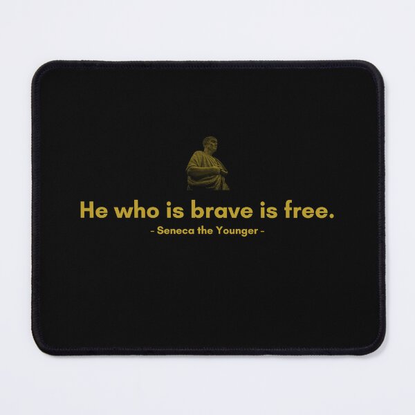 Item preview, He who is brave is free | Quotes from Seneca | Motivational Quote designed and sold by Philosopherous.