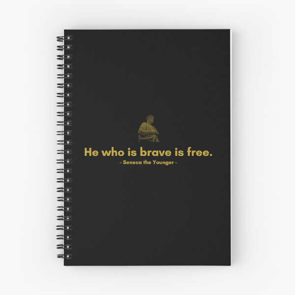 Item preview, He who is brave is free | Quotes from Seneca | Motivational Quote designed and sold by Philosopherous.