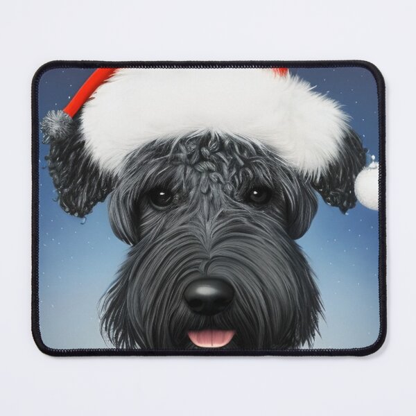 Item preview, Christmas Kerry Blue Terrier Wearing A Santa Hat designed and sold by ZenEverAI.