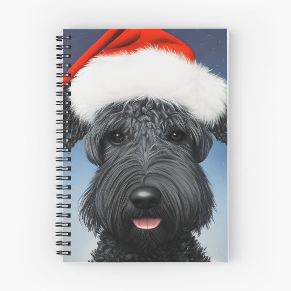Item preview, Christmas Kerry Blue Terrier Wearing A Santa Hat designed and sold by ZenEverAI.