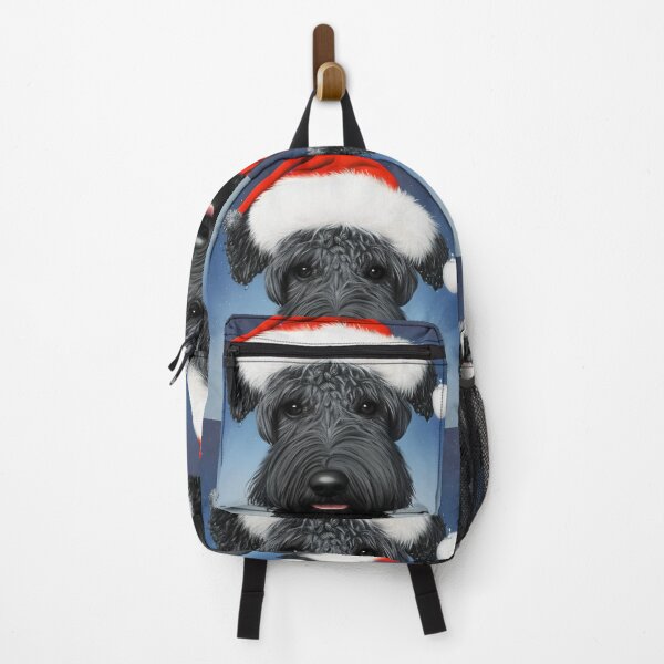 Item preview, Christmas Kerry Blue Terrier Wearing A Santa Hat designed and sold by ZenEverAI.