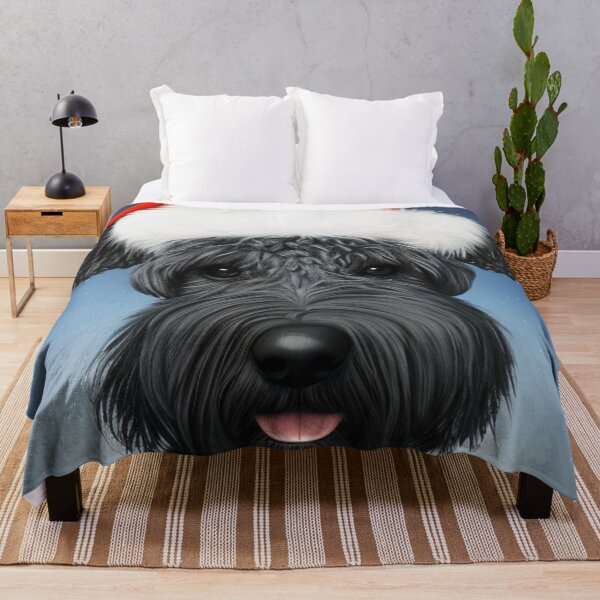 Item preview, Christmas Kerry Blue Terrier Wearing A Santa Hat designed and sold by ZenEverAI.
