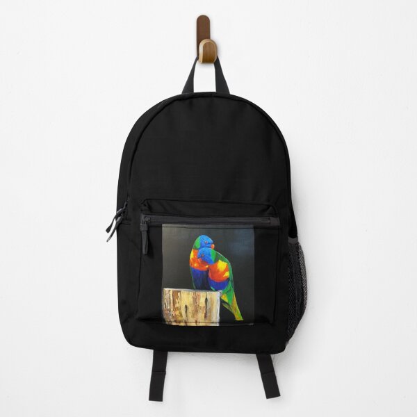 Item preview, Rainbow Lorikeets on Tree Stump designed and sold by jacquihmyart.
