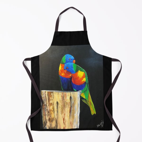 Item preview, Rainbow Lorikeets on Tree Stump designed and sold by jacquihmyart.