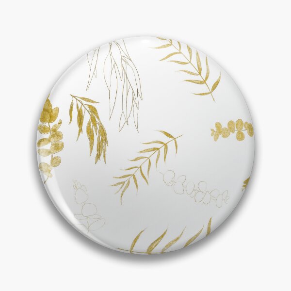 Item preview, golden eucalyptus leaves pattern  designed and sold by SelenePaintings .