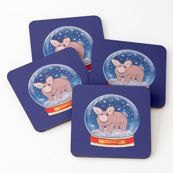 Item preview, Slumberland Plush Pig Snow Globe designed and sold by PG Illustration.