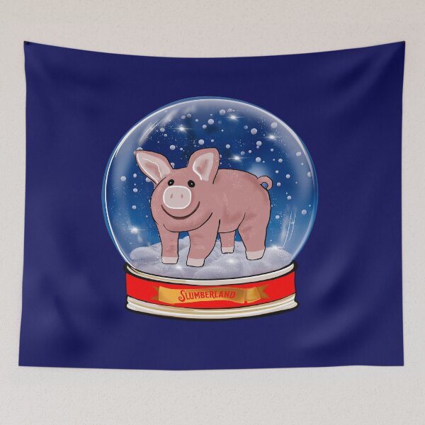 Item preview, Slumberland Plush Pig Snow Globe designed and sold by PG Illustration.