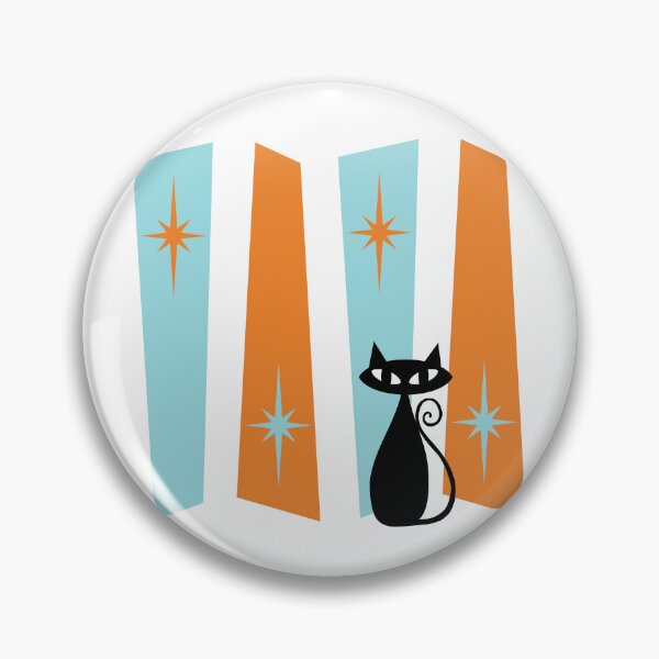 Item preview, Atomic Cat, Mid-Century Modern Retro Geometric Kitty designed and sold by Jenna McCarter Patchett.