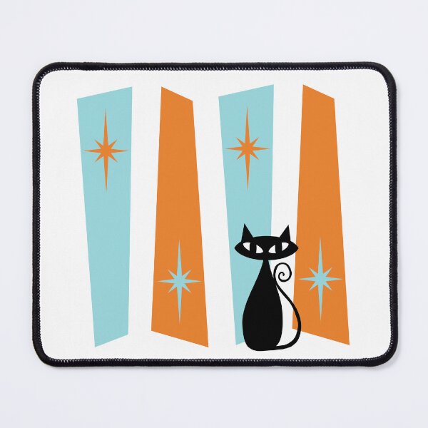 Item preview, Atomic Cat, Mid-Century Modern Retro Geometric Kitty designed and sold by Jenna McCarter Patchett.