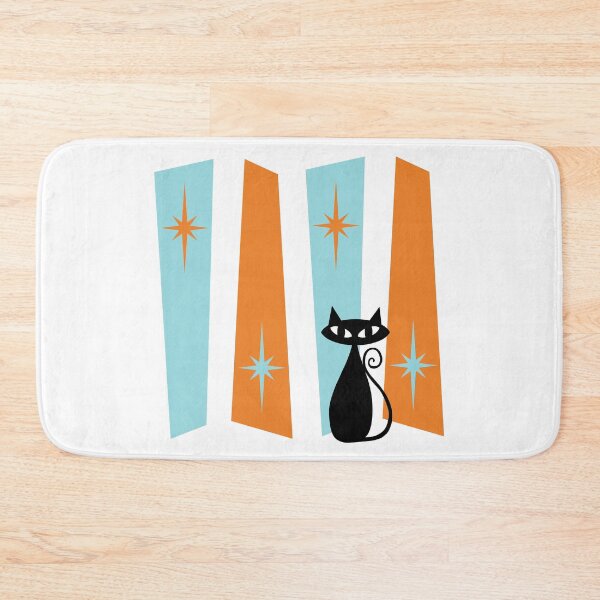 Item preview, Atomic Cat, Mid-Century Modern Retro Geometric Kitty designed and sold by Jenna McCarter Patchett.