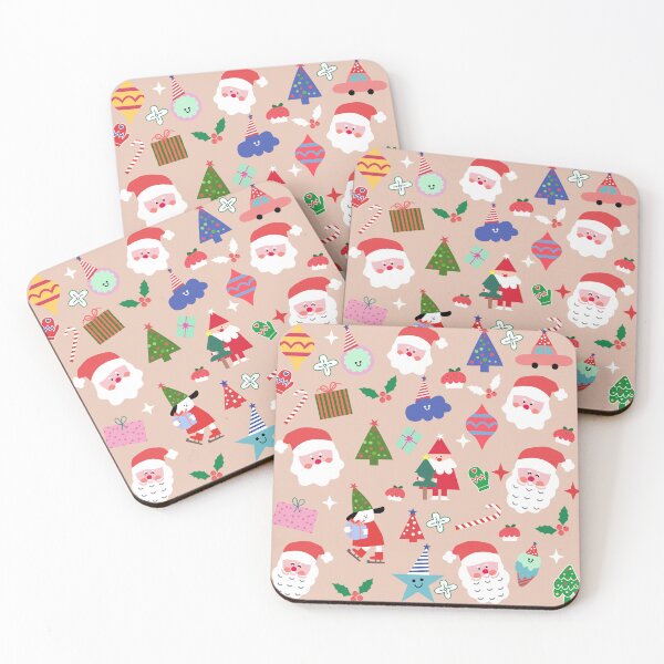Item preview, christmas card with santa claus star tree xmas christmas pattern christmas, merry designed and sold by UnloveToy10.